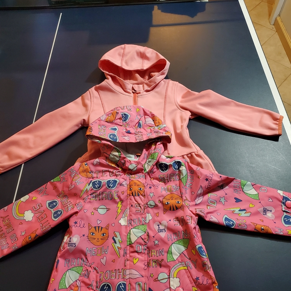 Toddler Girls Raincoats Size 3T & Size 4T